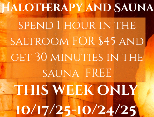 Breathe, Detox, and Rejuvenate with Our Halotherapy & Sauna Special